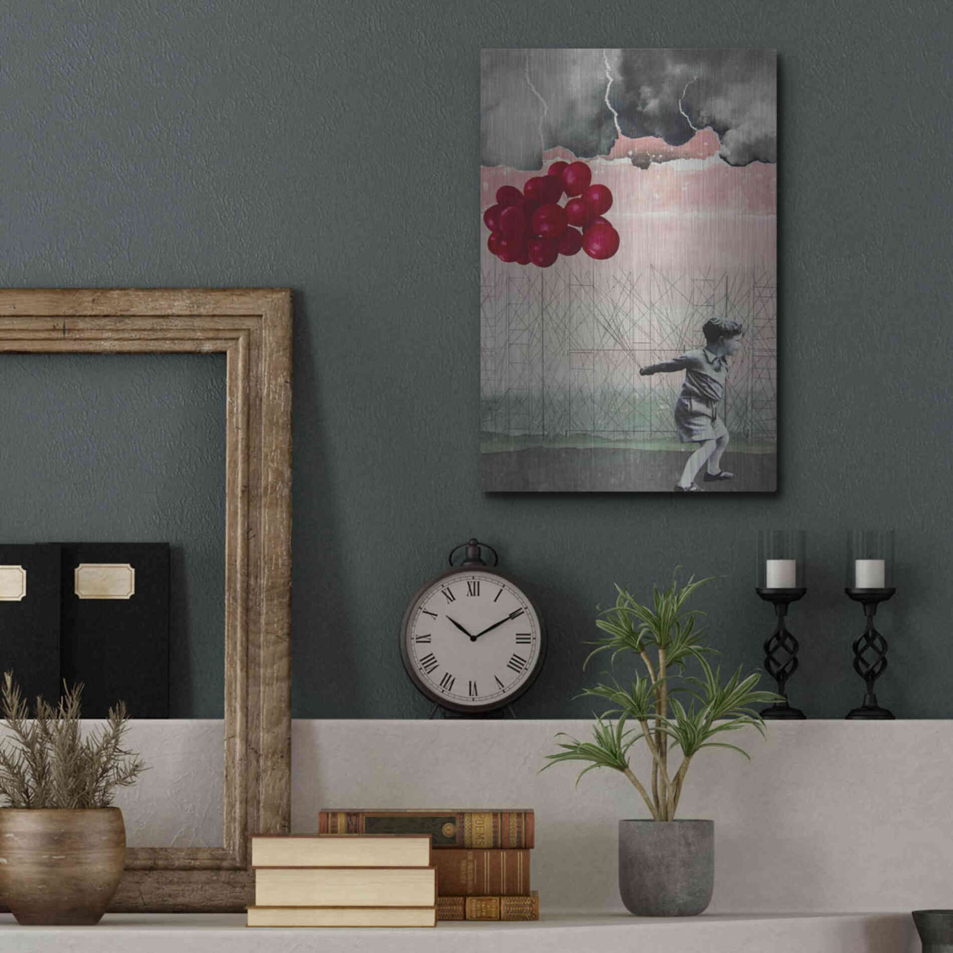 Luxe Metal Art 'Lucky Day' by DB Waterman, Metal Wall Art,12x16