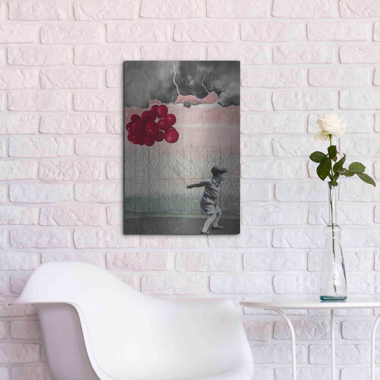 Luxe Metal Art 'Lucky Day' by DB Waterman, Metal Wall Art,16x24