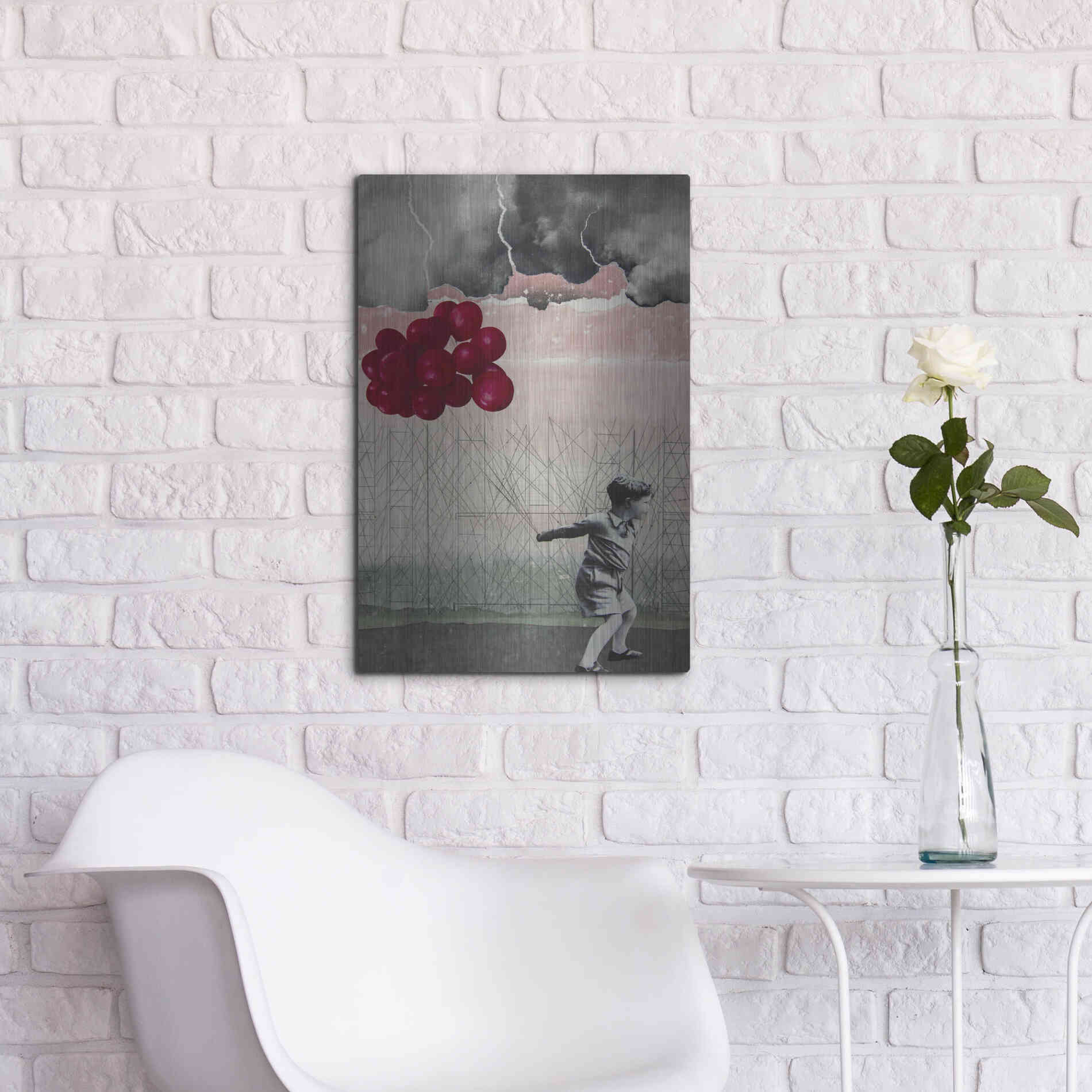 Luxe Metal Art 'Lucky Day' by DB Waterman, Metal Wall Art,16x24