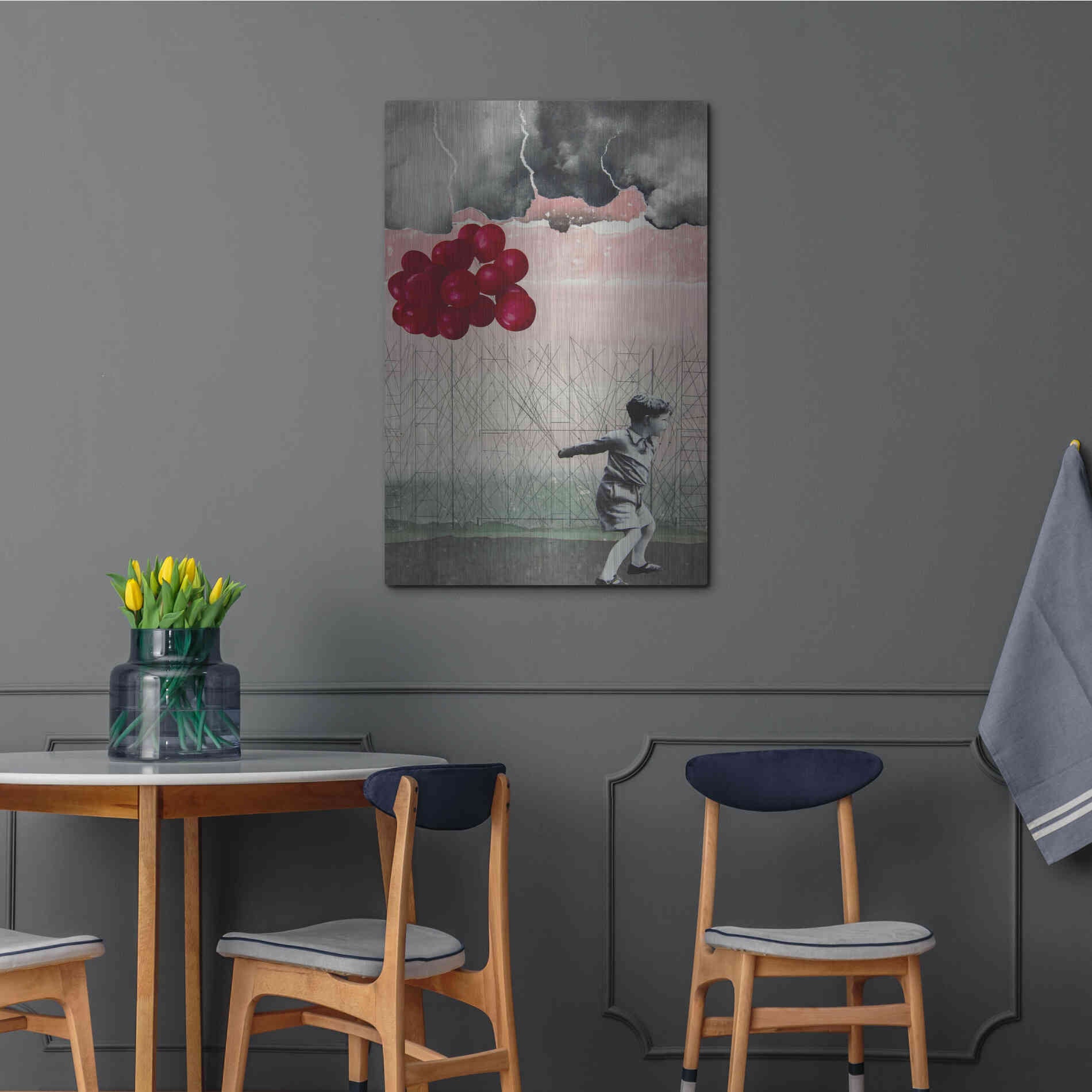 Luxe Metal Art 'Lucky Day' by DB Waterman, Metal Wall Art,24x36