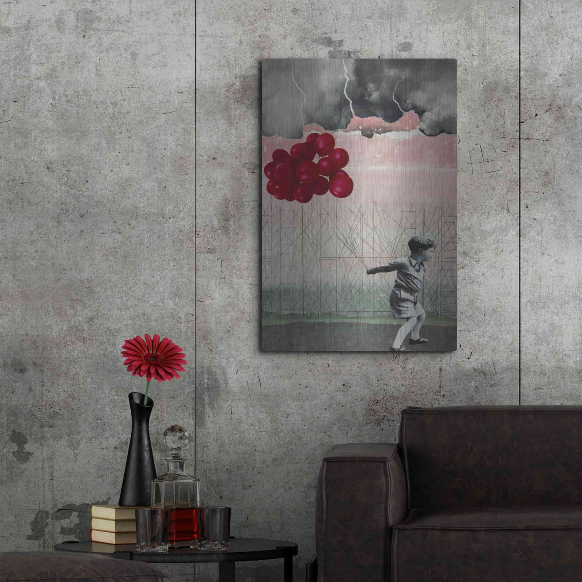 Luxe Metal Art 'Lucky Day' by DB Waterman, Metal Wall Art,24x36