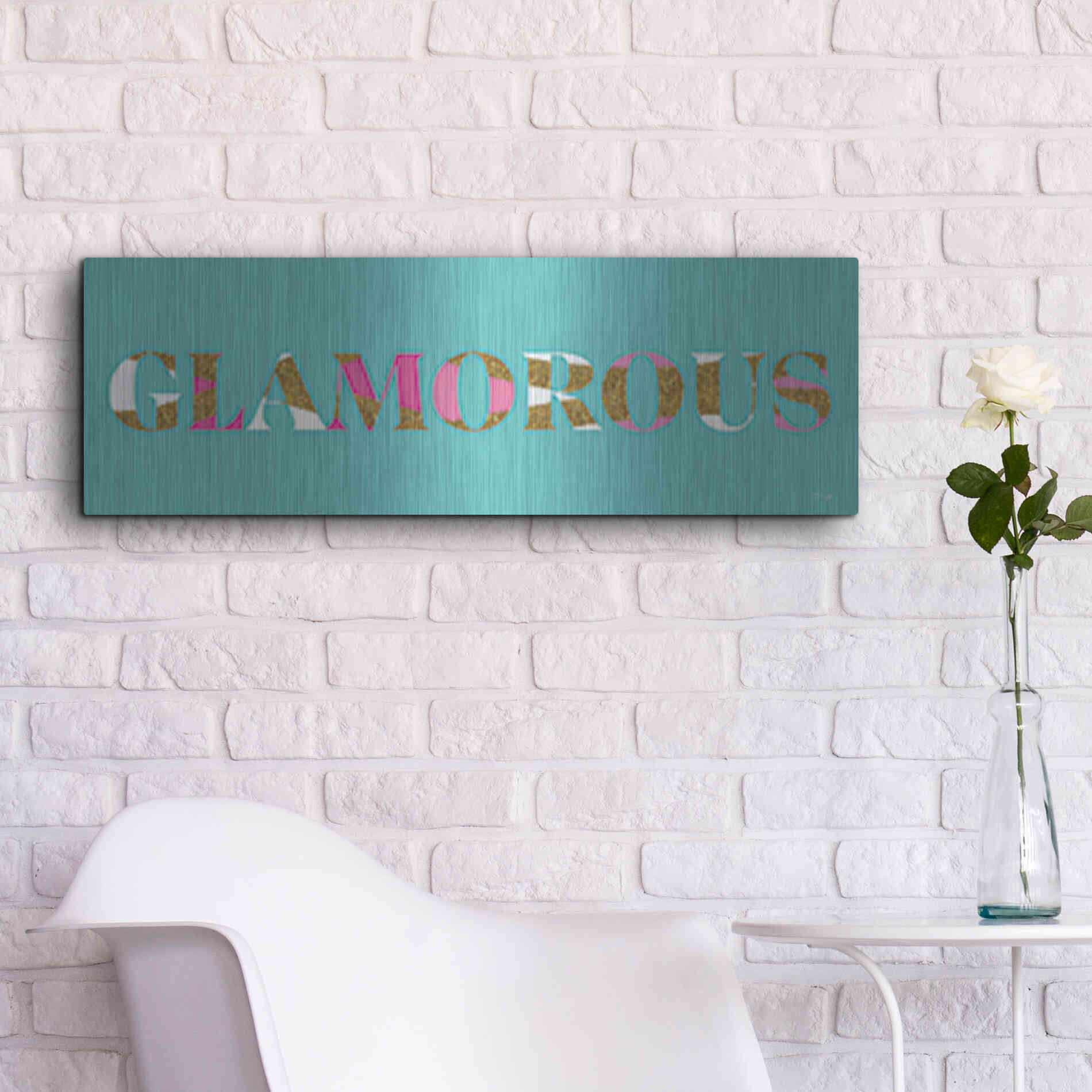 Luxe Metal Art 'Glamourous' by Yass Naffas Designs, Metal Wall Art,36x12