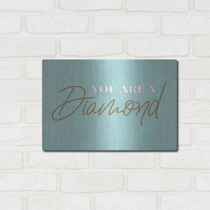 Luxe Metal Art 'You Are a Diamond' by Yass Naffas Designs, Metal Wall Art,16x12
