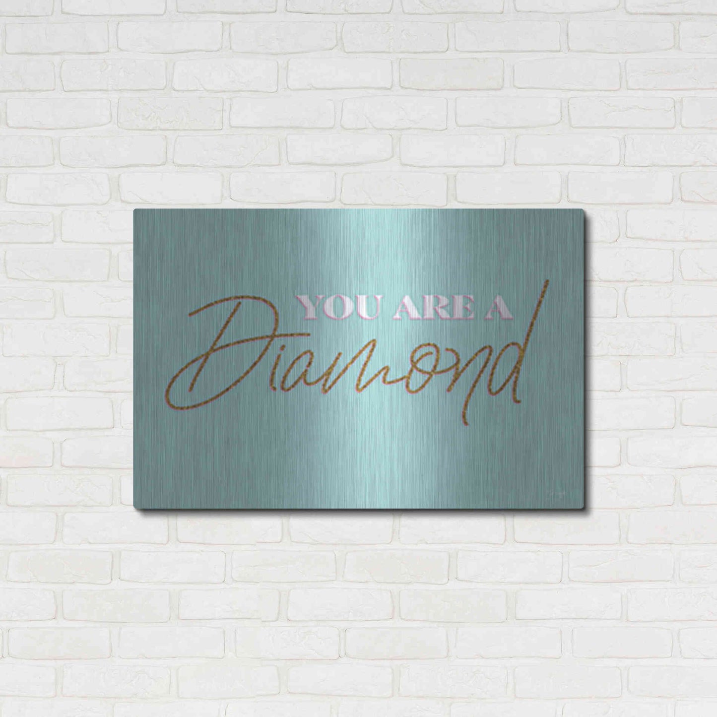 Luxe Metal Art 'You Are a Diamond' by Yass Naffas Designs, Metal Wall Art,36x24
