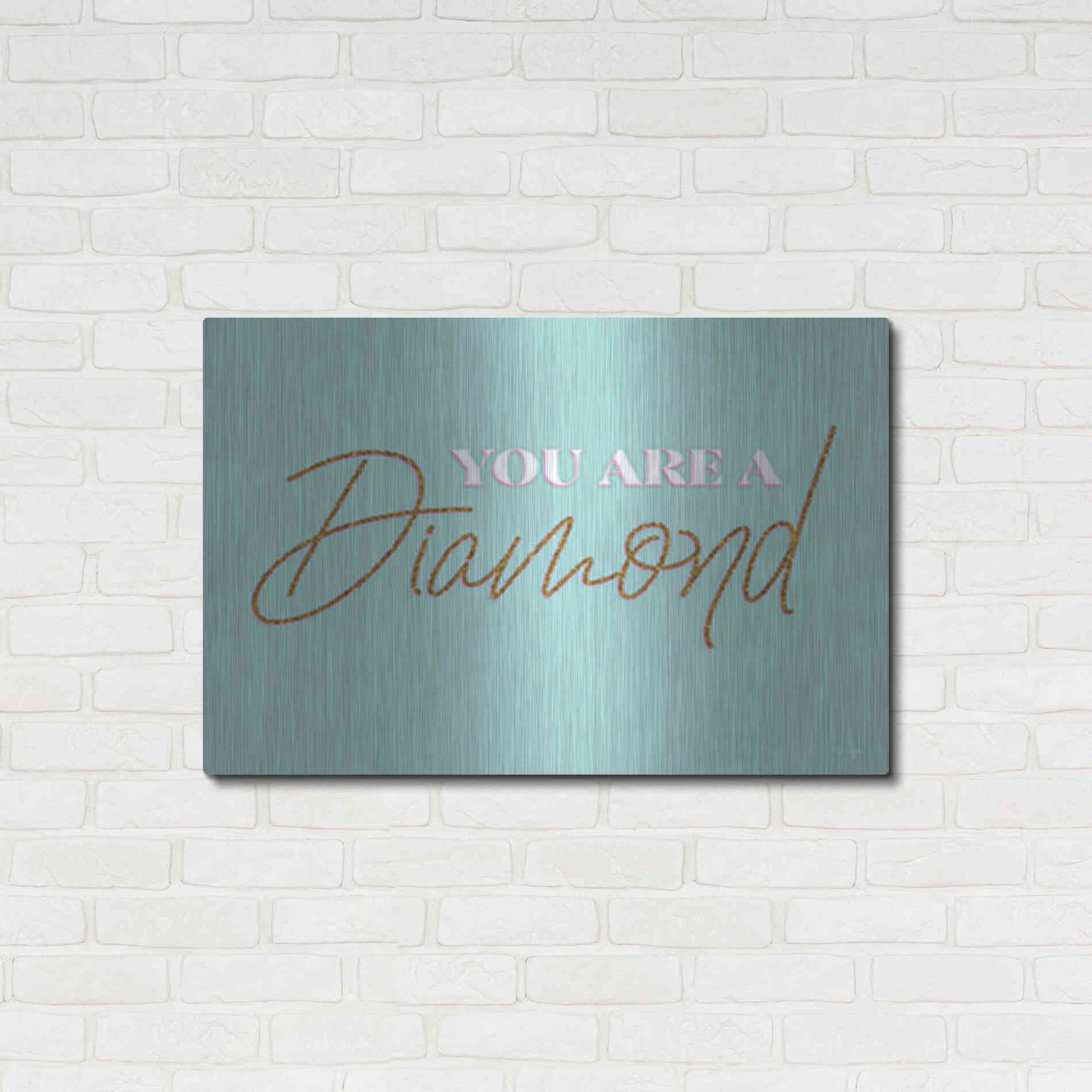 Luxe Metal Art 'You Are a Diamond' by Yass Naffas Designs, Metal Wall Art,36x24