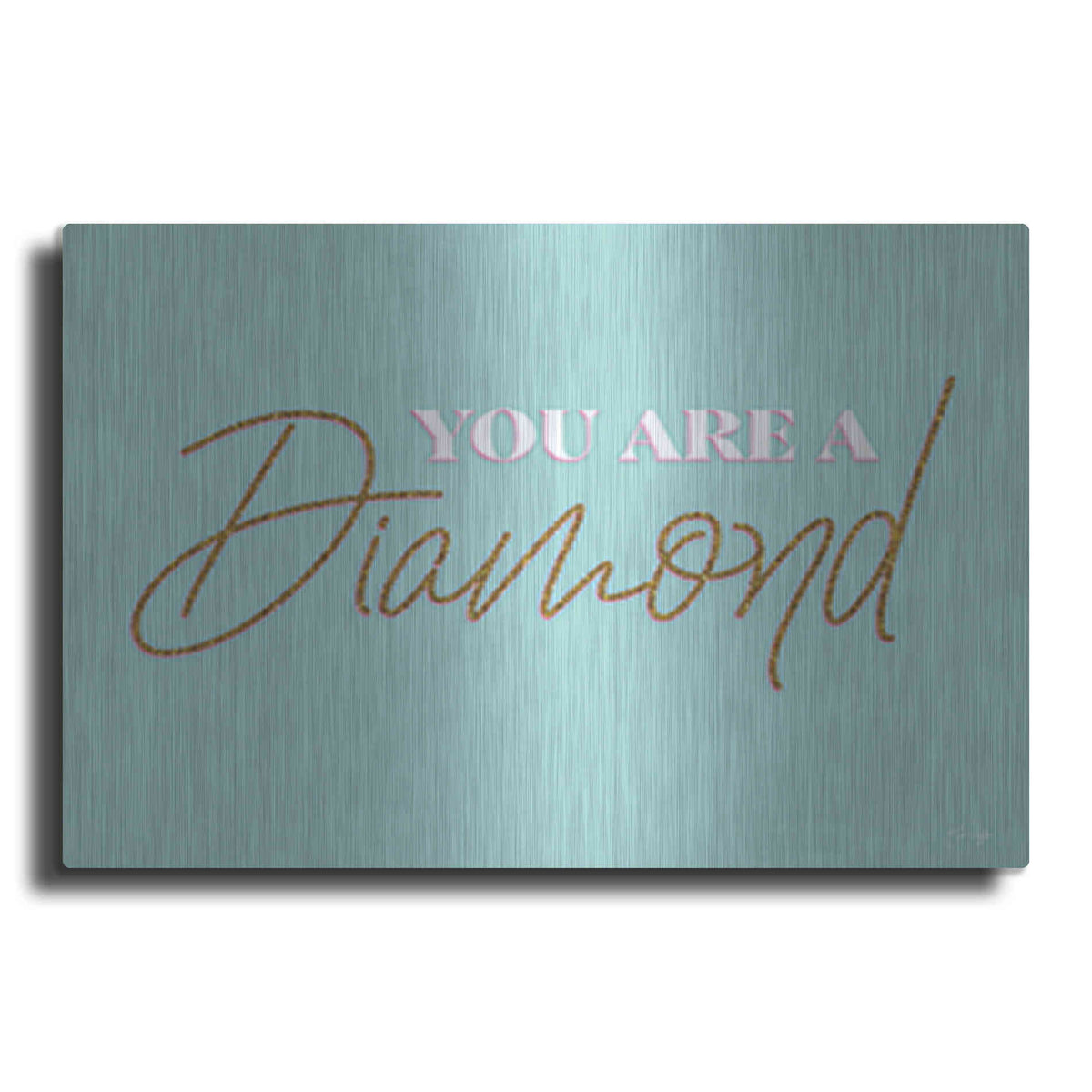 Luxe Metal Art 'You Are a Diamond' by Yass Naffas Designs, Metal Wall Art