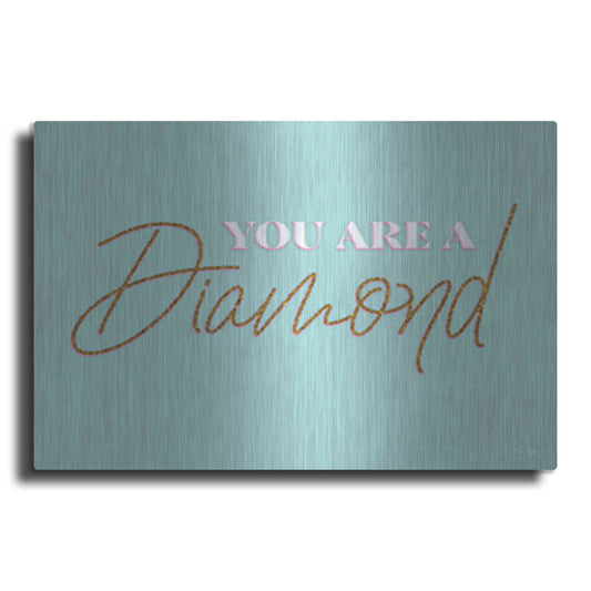 Luxe Metal Art 'You Are a Diamond' by Yass Naffas Designs, Metal Wall Art
