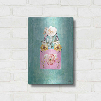 Luxe Metal Art 'Flower Power Purse' by Yass Naffas Designs, Metal Wall Art,12x16