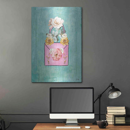 Luxe Metal Art 'Flower Power Purse' by Yass Naffas Designs, Metal Wall Art,24x36