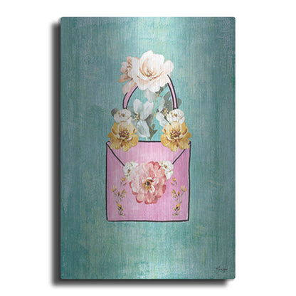 Luxe Metal Art 'Flower Power Purse' by Yass Naffas Designs, Metal Wall Art