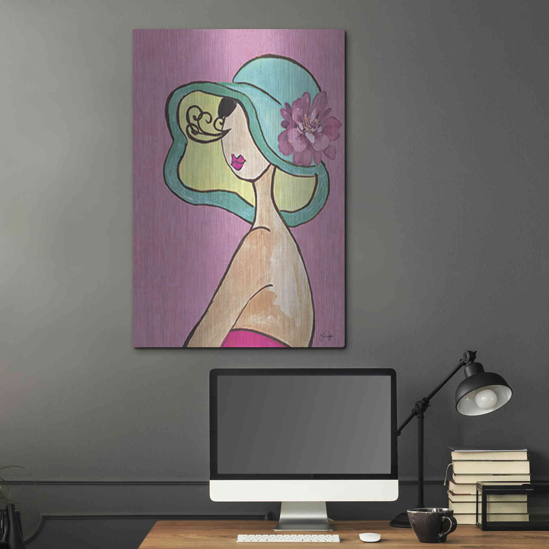 Luxe Metal Art 'Lady Bellissima' by Yass Naffas Designs, Metal Wall Art,24x36