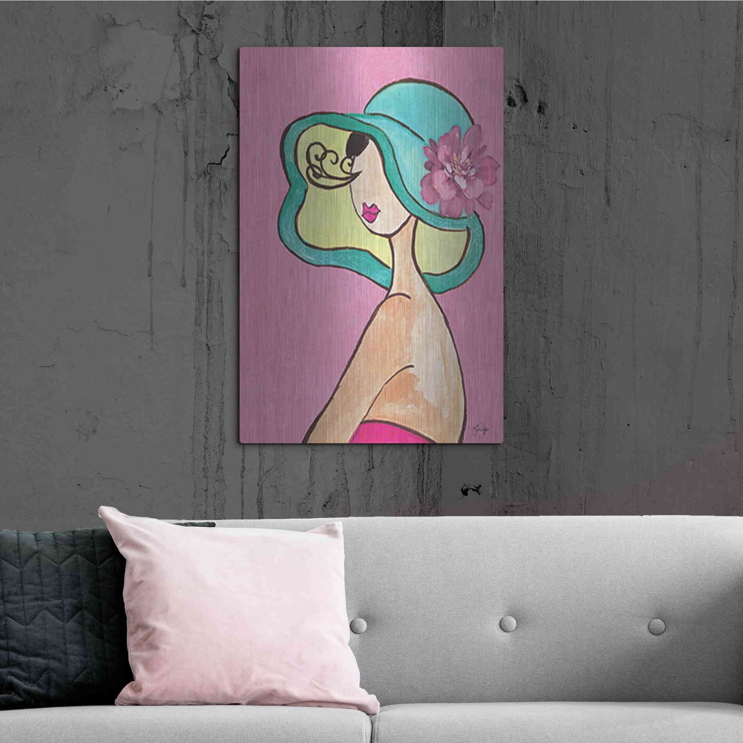 Luxe Metal Art 'Lady Bellissima' by Yass Naffas Designs, Metal Wall Art,24x36