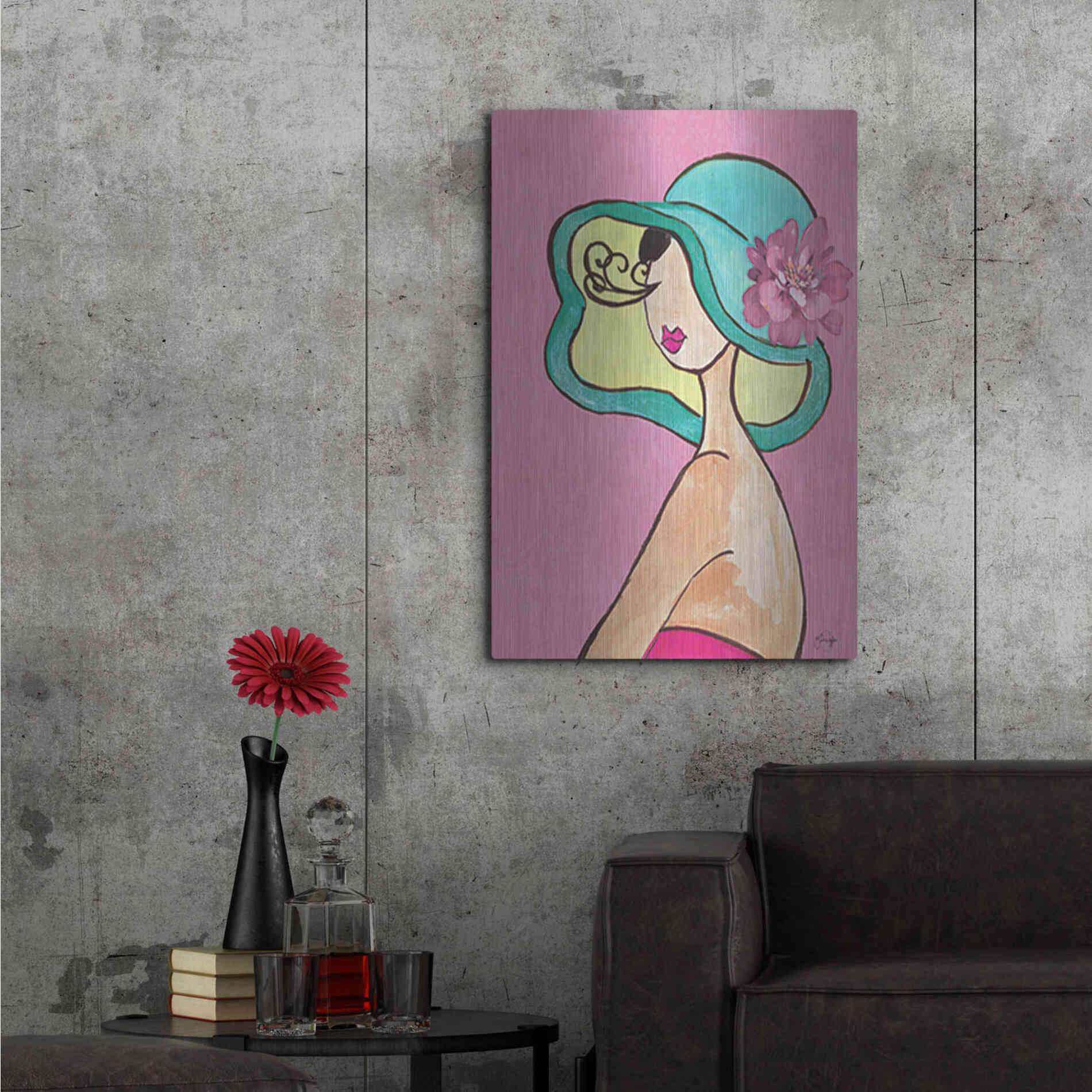 Luxe Metal Art 'Lady Bellissima' by Yass Naffas Designs, Metal Wall Art,24x36