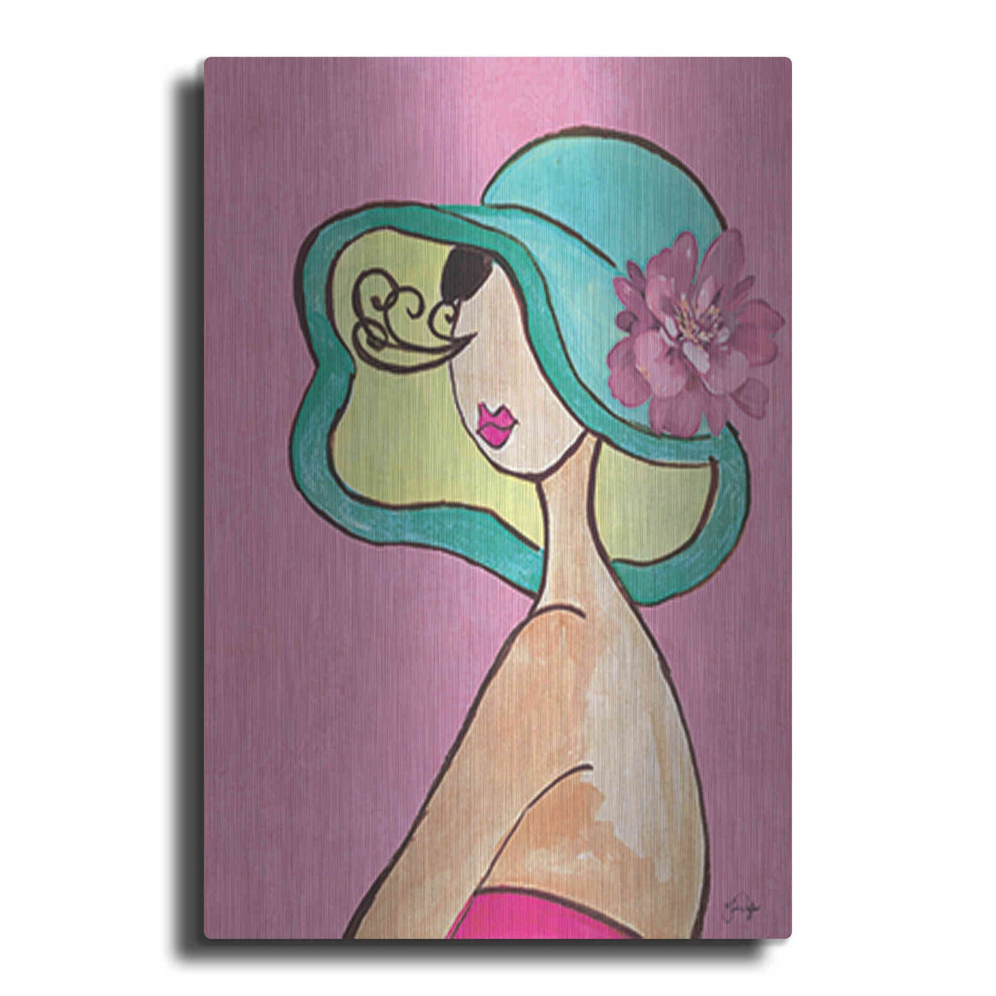 Luxe Metal Art 'Lady Bellissima' by Yass Naffas Designs, Metal Wall Art