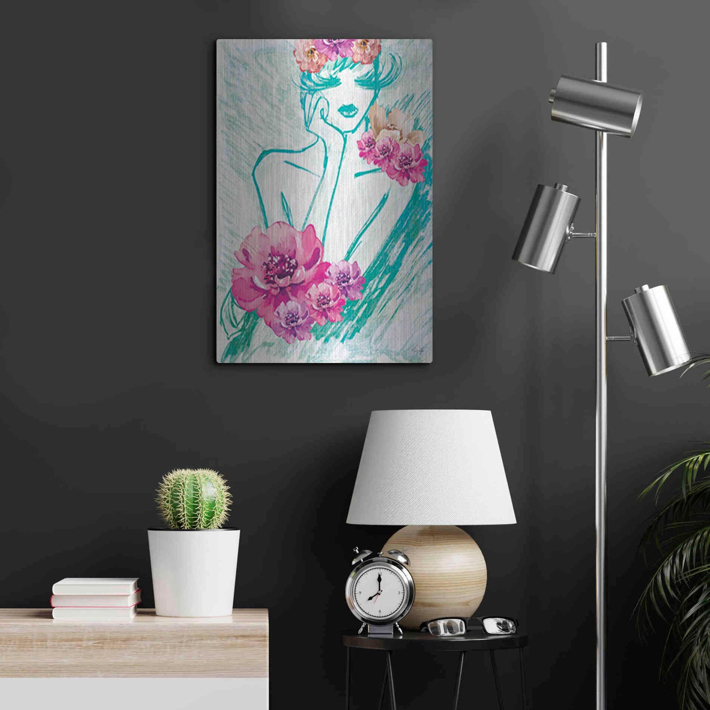 Luxe Metal Art 'Lady Serenity' by Yass Naffas Designs, Metal Wall Art,16x24