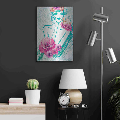 Luxe Metal Art 'Lady Serenity' by Yass Naffas Designs, Metal Wall Art,16x24