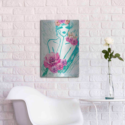 Luxe Metal Art 'Lady Serenity' by Yass Naffas Designs, Metal Wall Art,16x24