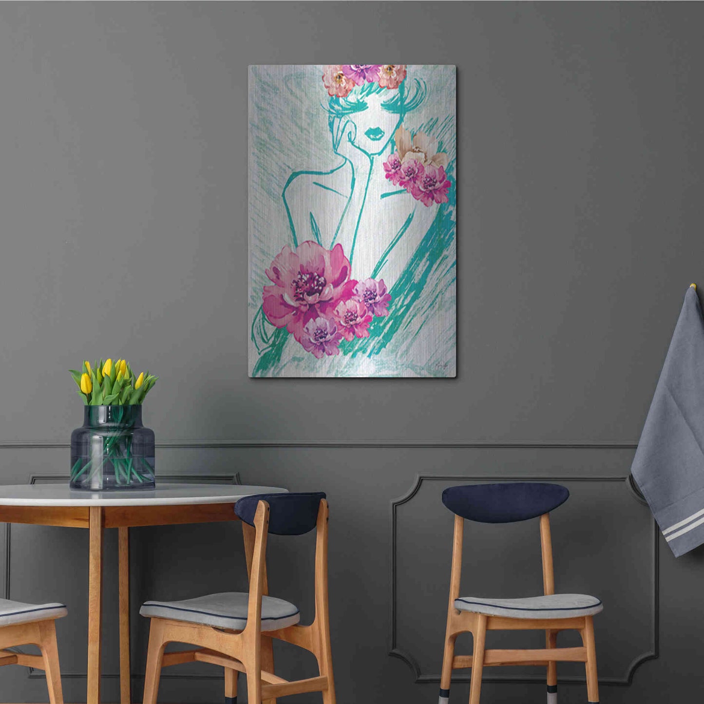 Luxe Metal Art 'Lady Serenity' by Yass Naffas Designs, Metal Wall Art,24x36