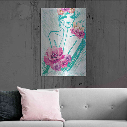 Luxe Metal Art 'Lady Serenity' by Yass Naffas Designs, Metal Wall Art,24x36