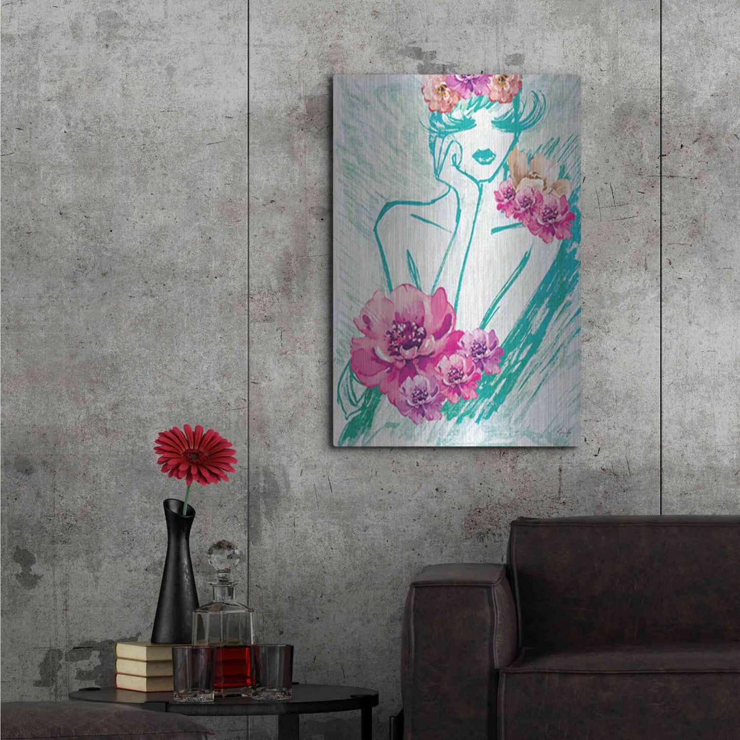 Luxe Metal Art 'Lady Serenity' by Yass Naffas Designs, Metal Wall Art,24x36