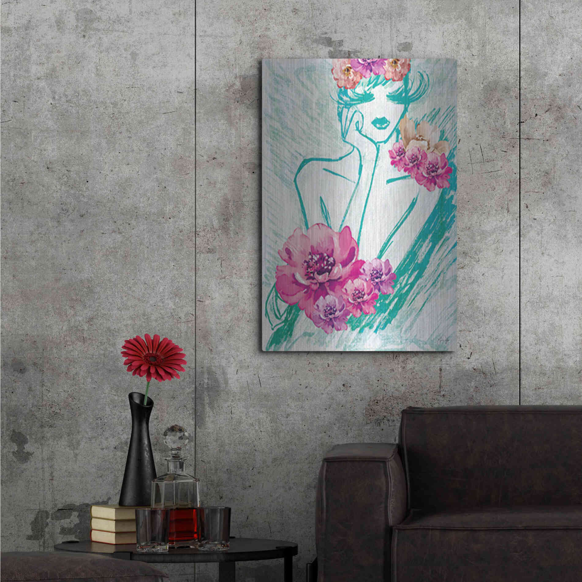 Luxe Metal Art 'Lady Serenity' by Yass Naffas Designs, Metal Wall Art,24x36