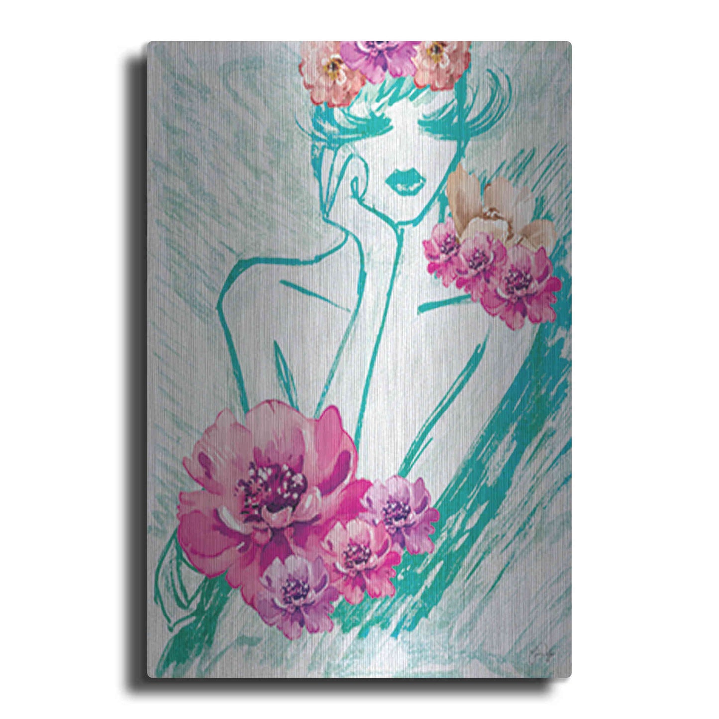 Luxe Metal Art 'Lady Serenity' by Yass Naffas Designs, Metal Wall Art