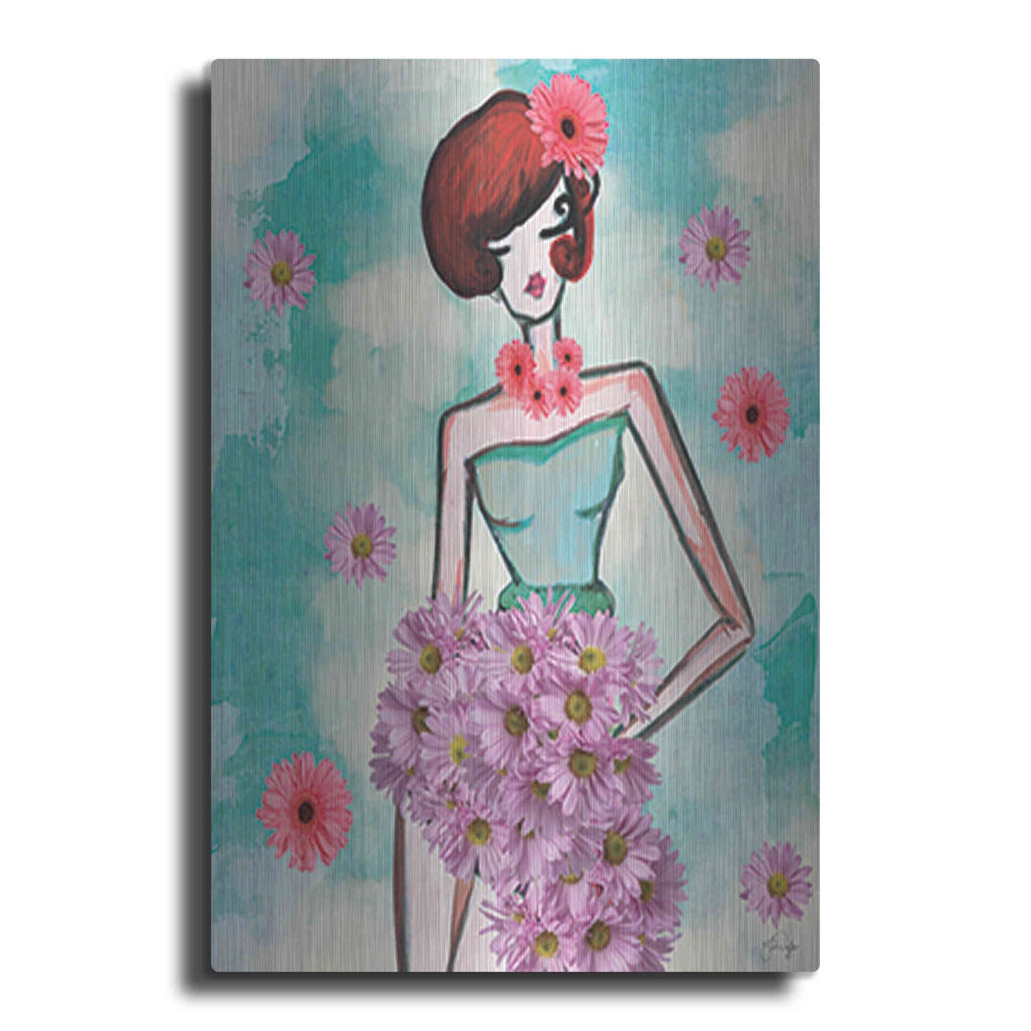 Luxe Metal Art 'Donna Fleur' by Yass Naffas Designs, Metal Wall Art