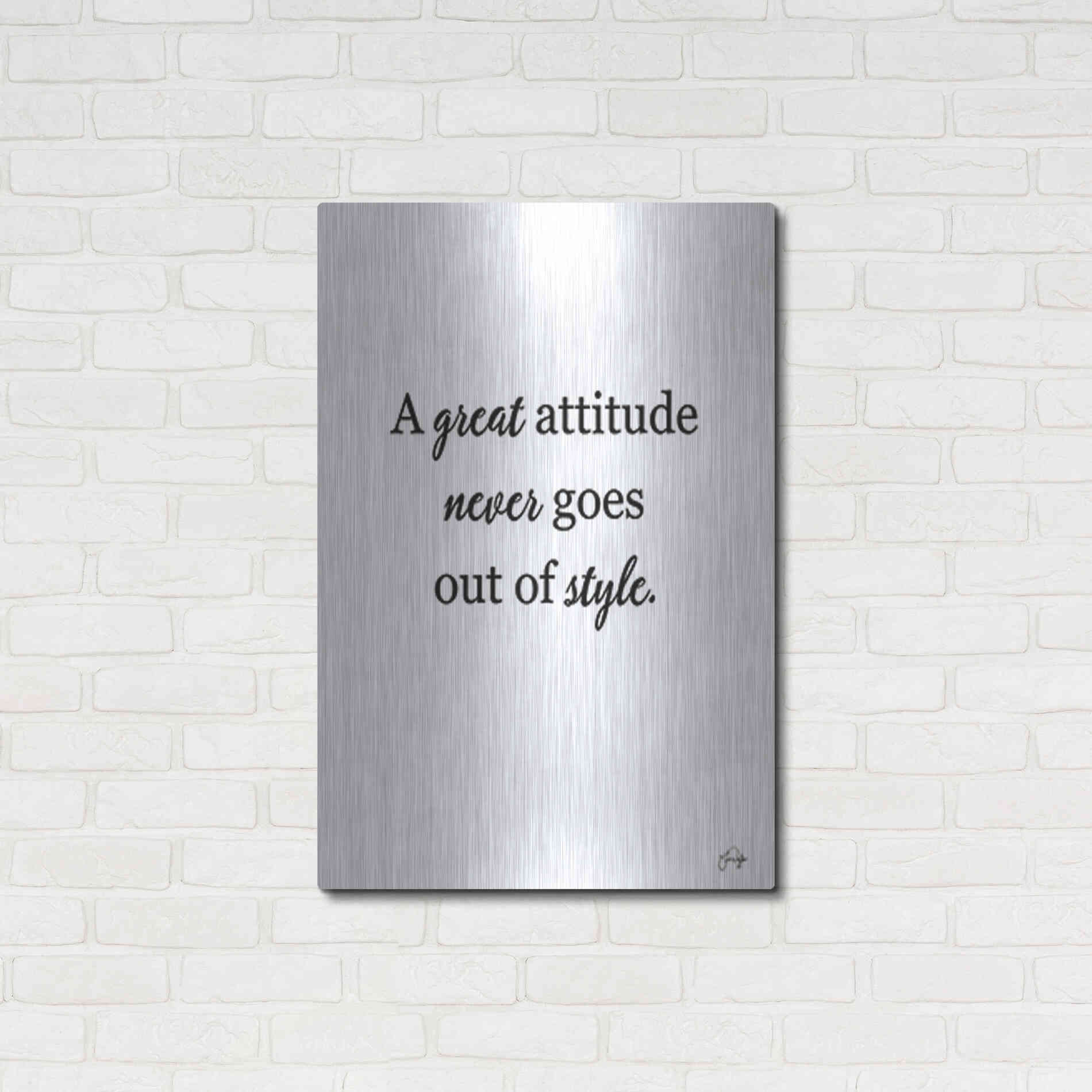 Luxe Metal Art 'A Great Attitude' by Yass Naffas Designs, Metal Wall Art,24x36