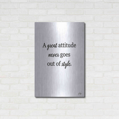 Luxe Metal Art 'A Great Attitude' by Yass Naffas Designs, Metal Wall Art,24x36