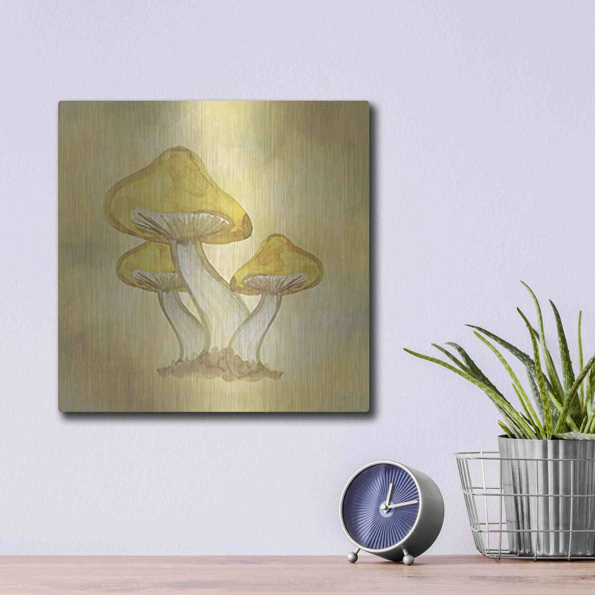 Luxe Metal Art 'Strangest of Places' by Yass Naffas Designs, Metal Wall Art,12x12