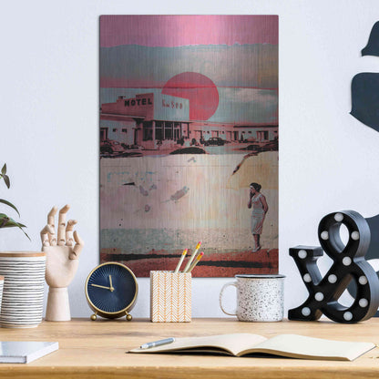 Luxe Metal Art 'Motel 500' by DB Waterman, Metal Wall Art,12x16