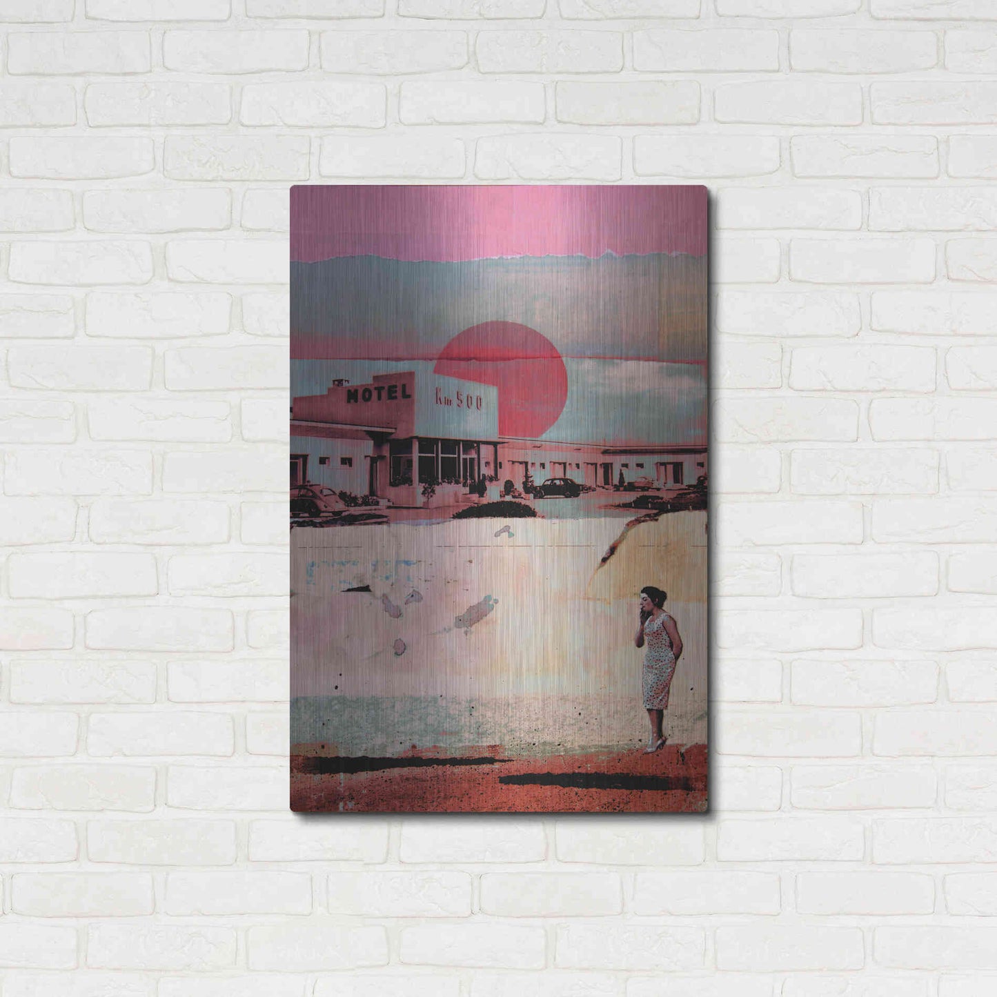 Luxe Metal Art 'Motel 500' by DB Waterman, Metal Wall Art,24x36