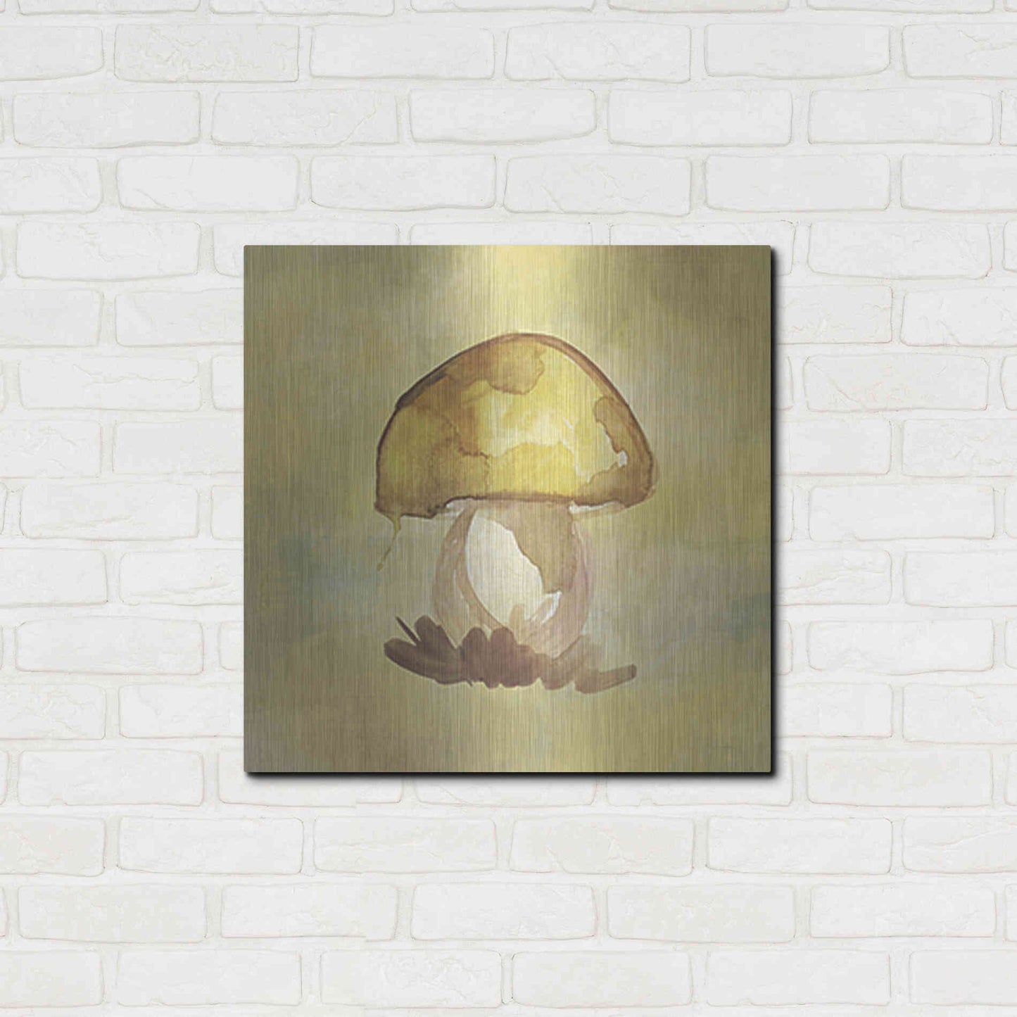 Luxe Metal Art 'Treasured Mushroom' by Yass Naffas Designs, Metal Wall Art,24x24