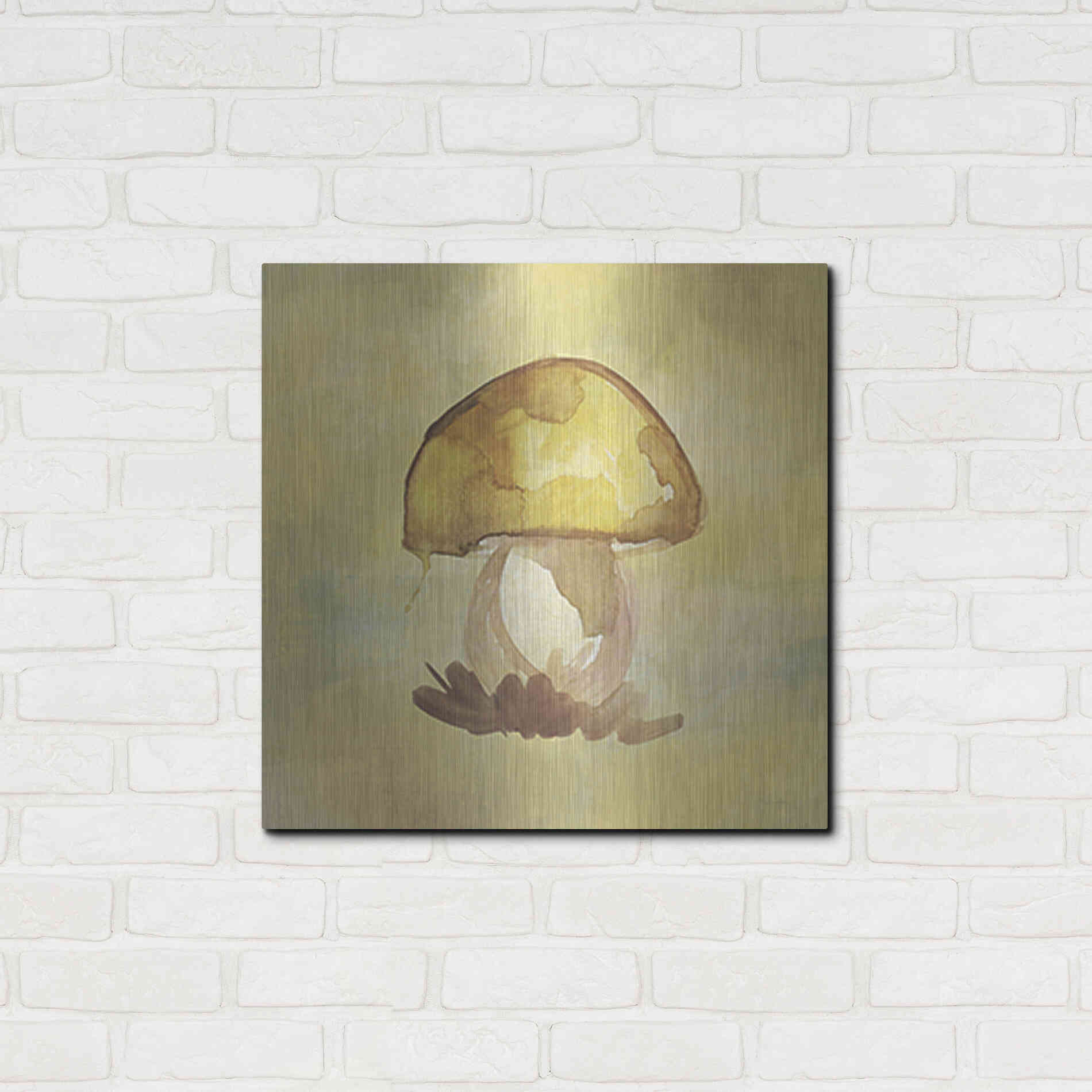 Luxe Metal Art 'Treasured Mushroom' by Yass Naffas Designs, Metal Wall Art,24x24