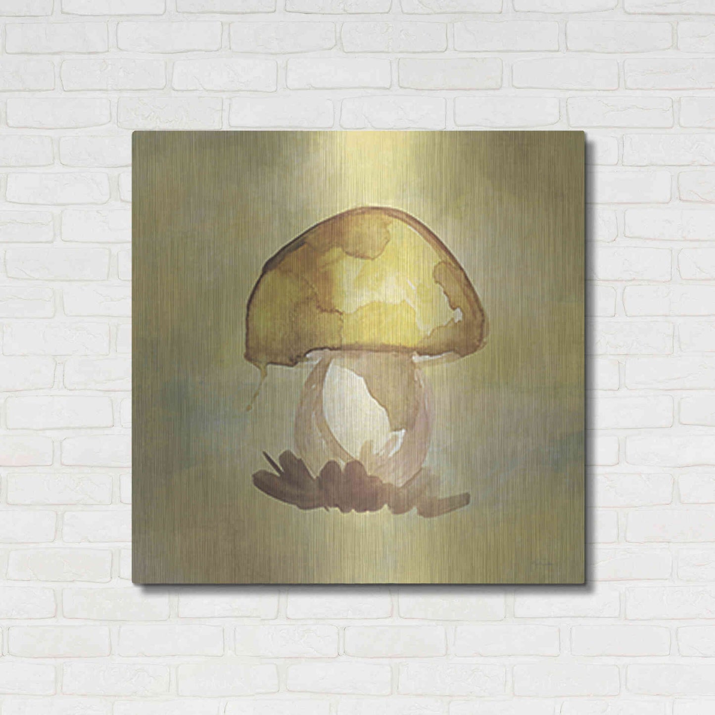 Luxe Metal Art 'Treasured Mushroom' by Yass Naffas Designs, Metal Wall Art,36x36
