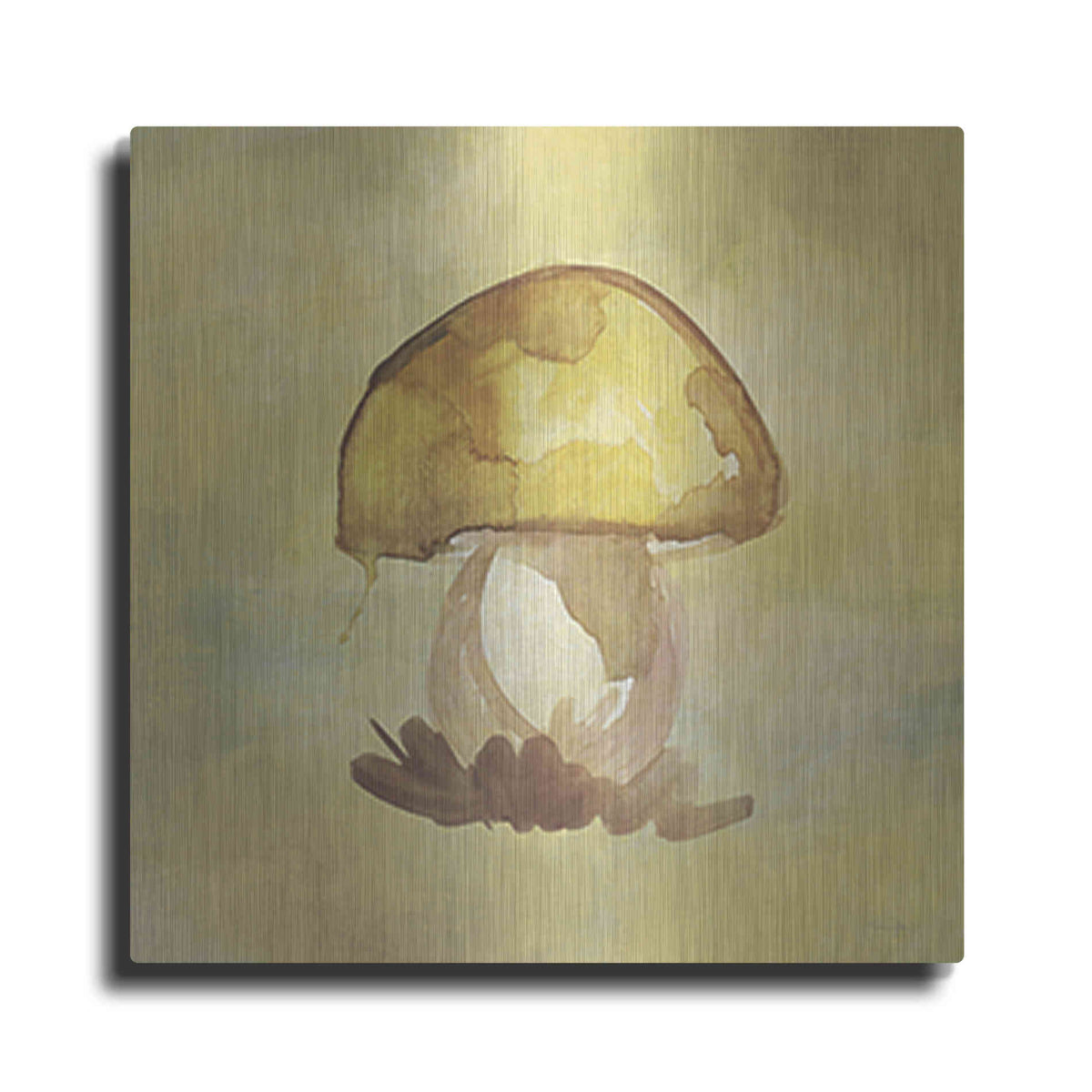 Luxe Metal Art 'Treasured Mushroom' by Yass Naffas Designs, Metal Wall Art