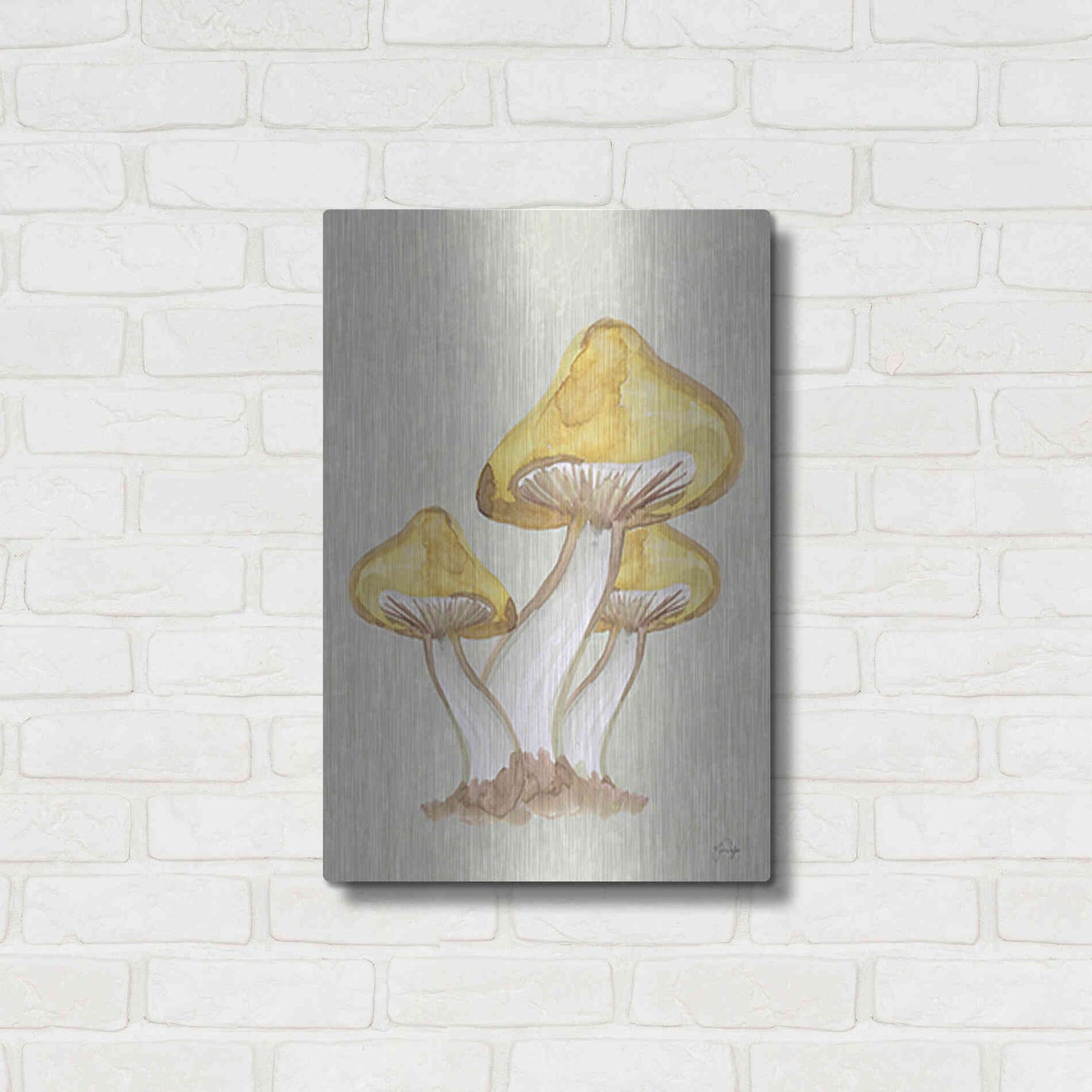 Luxe Metal Art 'Calming Mushrooms' by Yass Naffas Designs, Metal Wall Art,16x24