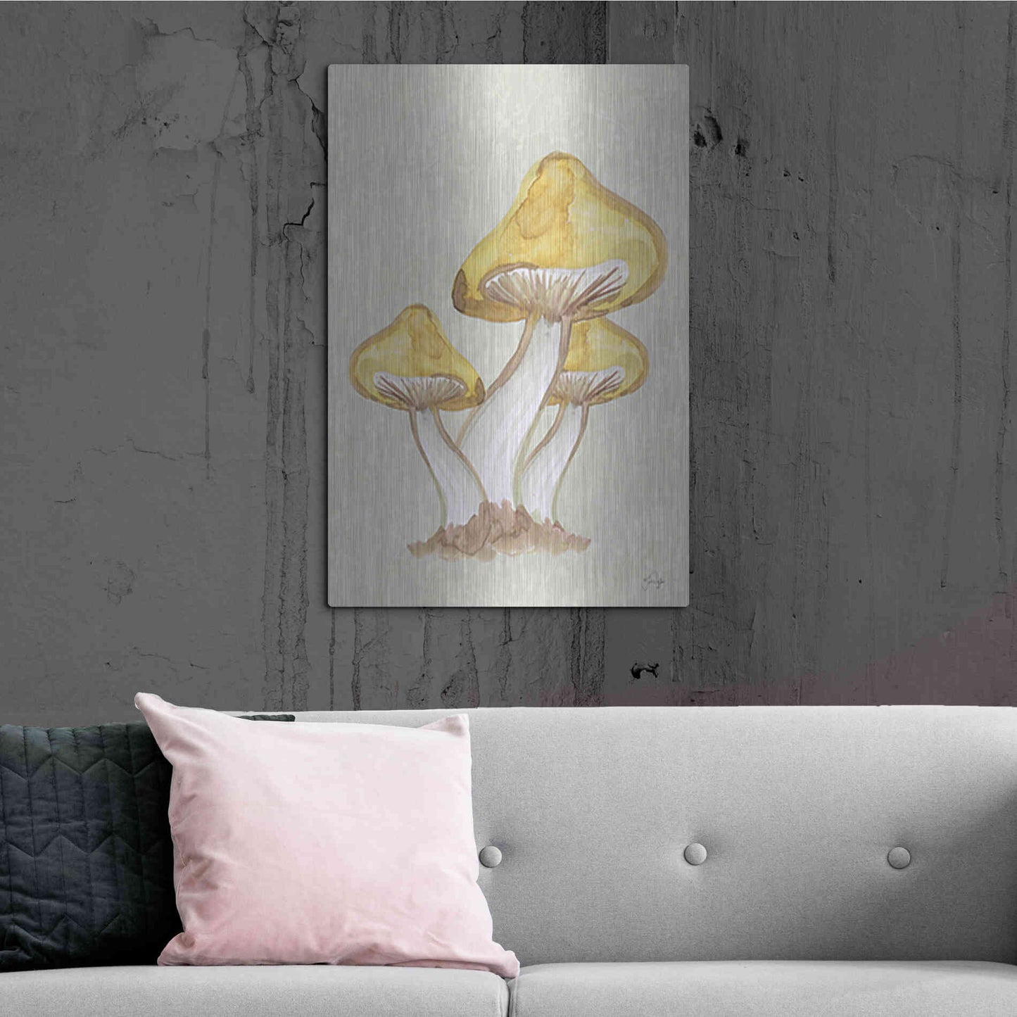 Luxe Metal Art 'Calming Mushrooms' by Yass Naffas Designs, Metal Wall Art,24x36