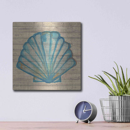 Luxe Metal Art 'A Seashell Wish' by Yass Naffas Designs, Metal Wall Art,12x12