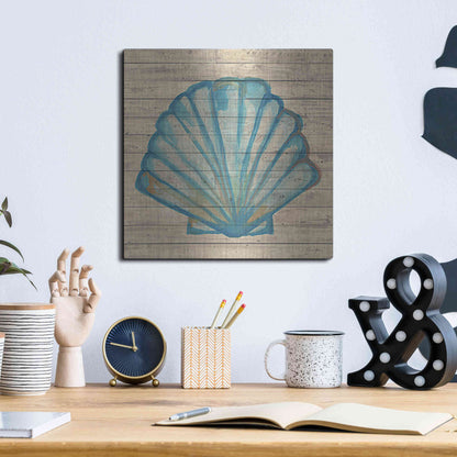 Luxe Metal Art 'A Seashell Wish' by Yass Naffas Designs, Metal Wall Art,12x12