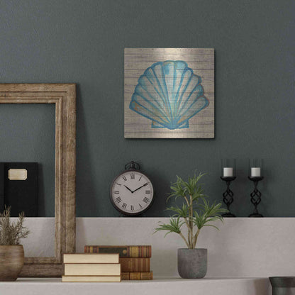 Luxe Metal Art 'A Seashell Wish' by Yass Naffas Designs, Metal Wall Art,12x12