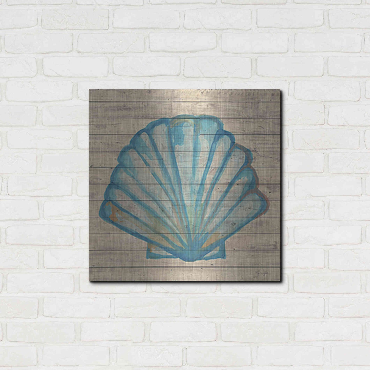 Luxe Metal Art 'A Seashell Wish' by Yass Naffas Designs, Metal Wall Art,24x24