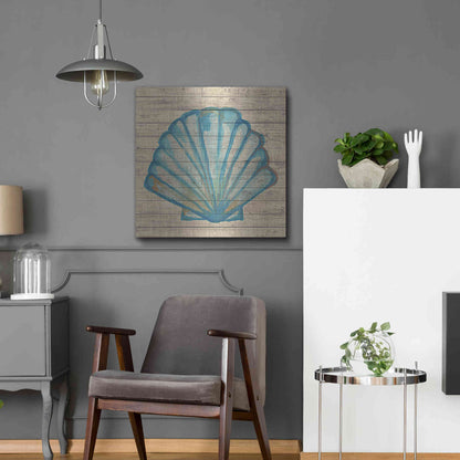 Luxe Metal Art 'A Seashell Wish' by Yass Naffas Designs, Metal Wall Art,24x24