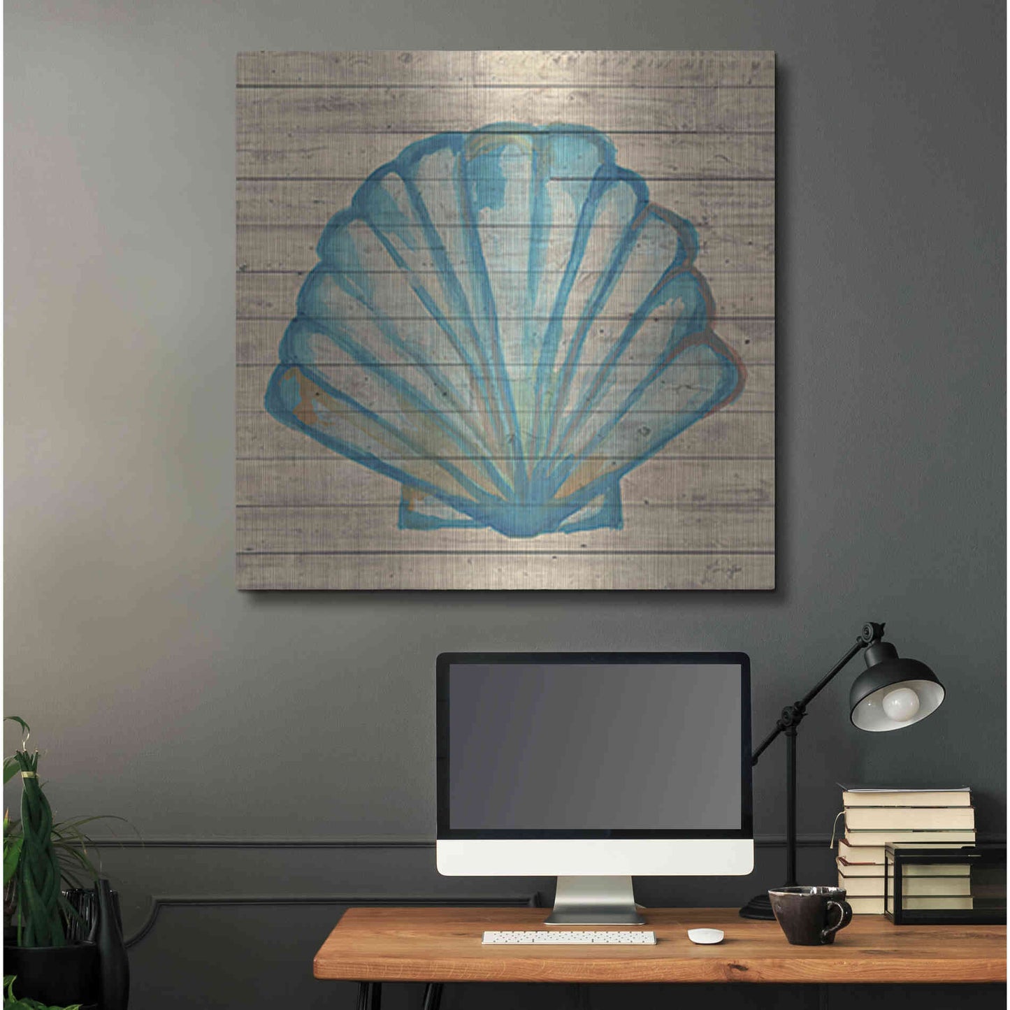 Luxe Metal Art 'A Seashell Wish' by Yass Naffas Designs, Metal Wall Art,36x36