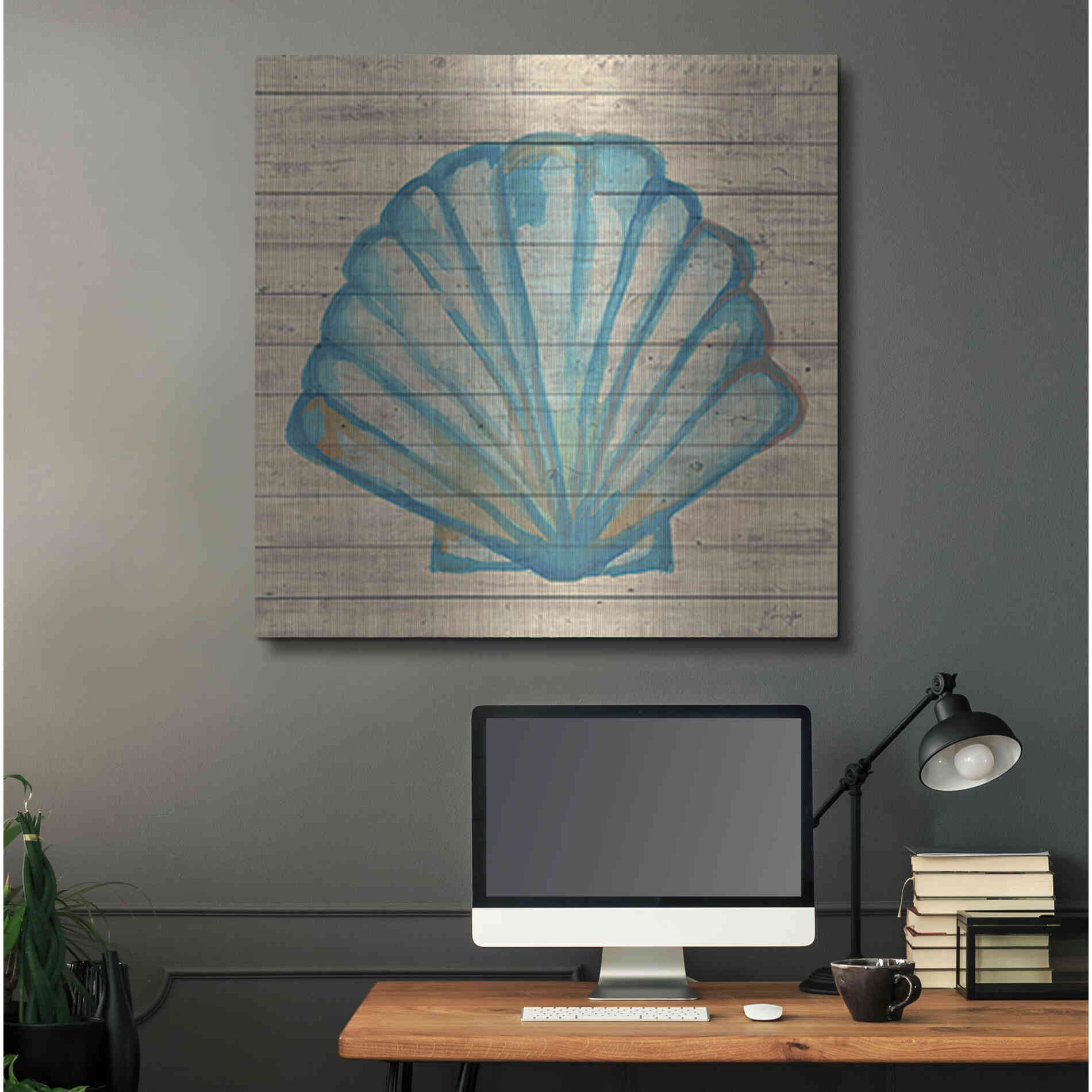 Luxe Metal Art 'A Seashell Wish' by Yass Naffas Designs, Metal Wall Art,36x36