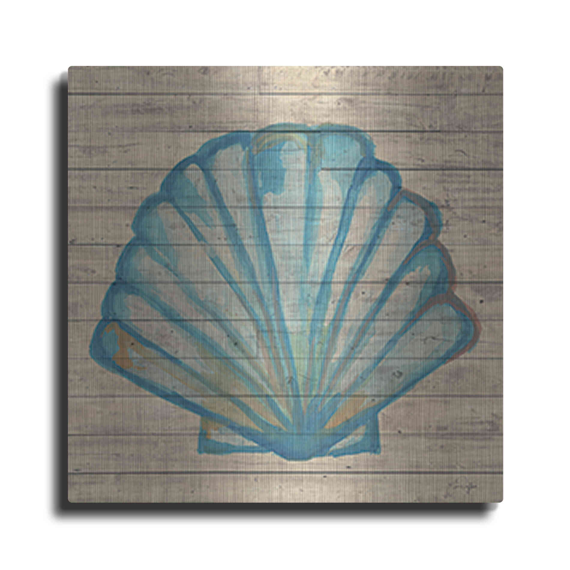 Luxe Metal Art 'A Seashell Wish' by Yass Naffas Designs, Metal Wall Art