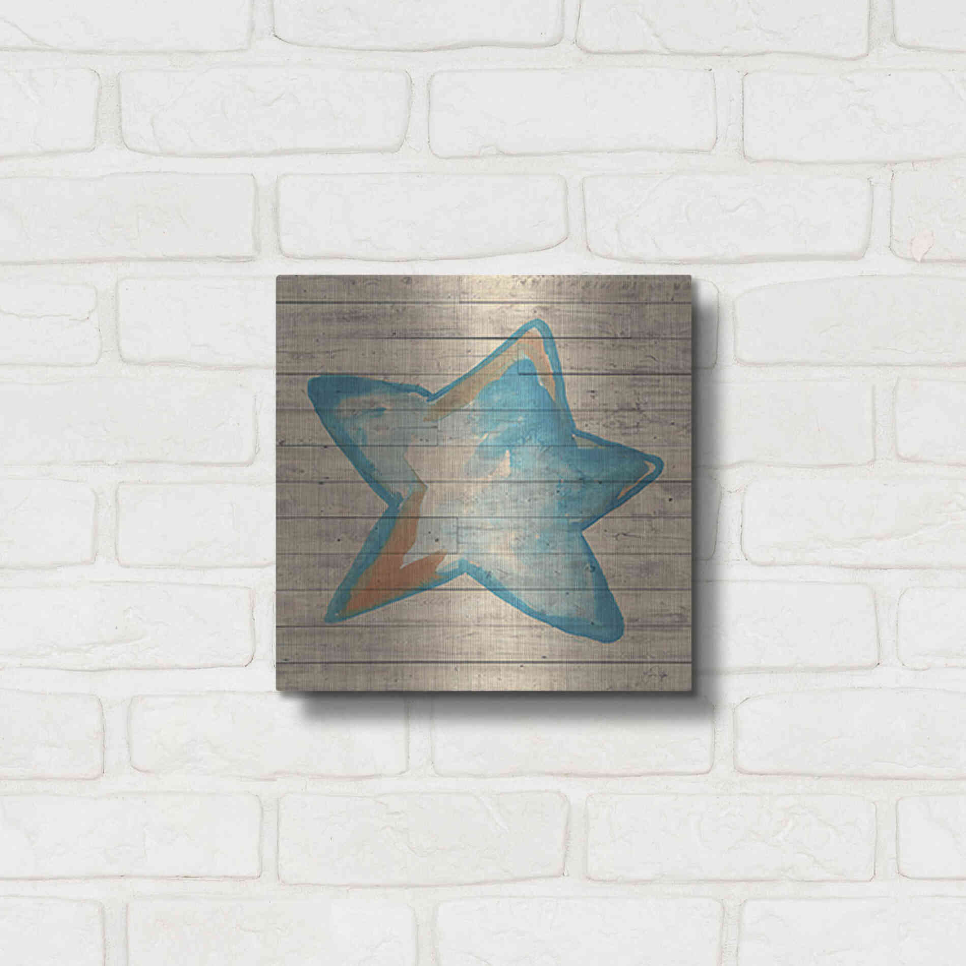 Luxe Metal Art 'A Starfish Wish' by Yass Naffas Designs, Metal Wall Art,12x12