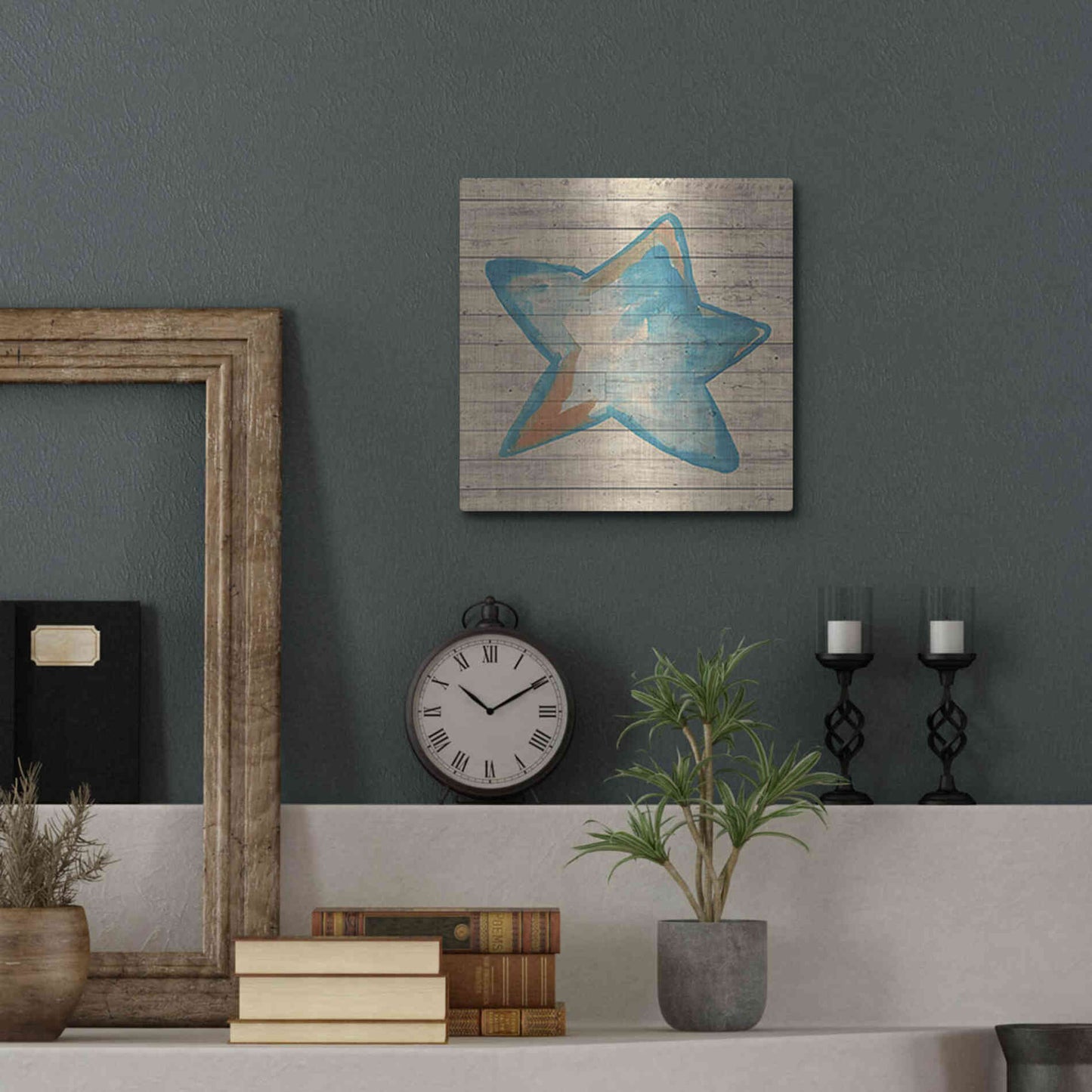 Luxe Metal Art 'A Starfish Wish' by Yass Naffas Designs, Metal Wall Art,12x12