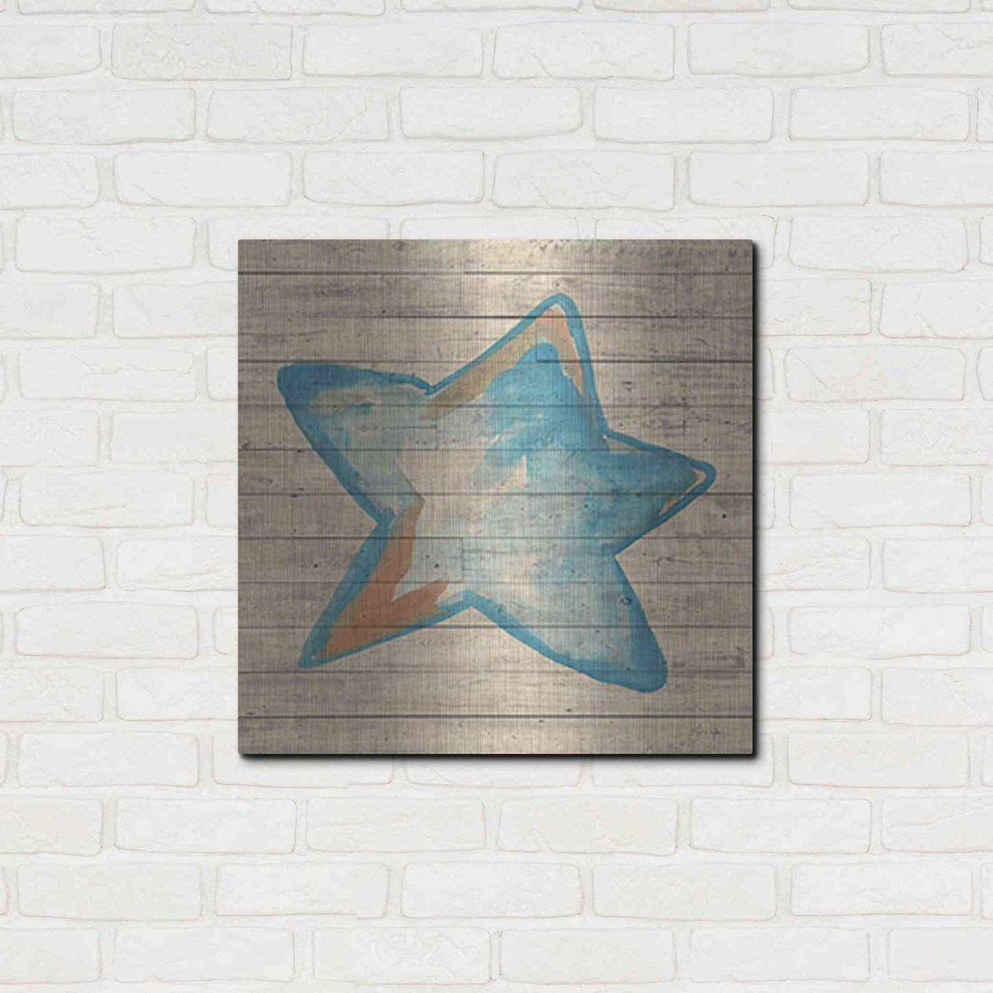 Luxe Metal Art 'A Starfish Wish' by Yass Naffas Designs, Metal Wall Art,24x24