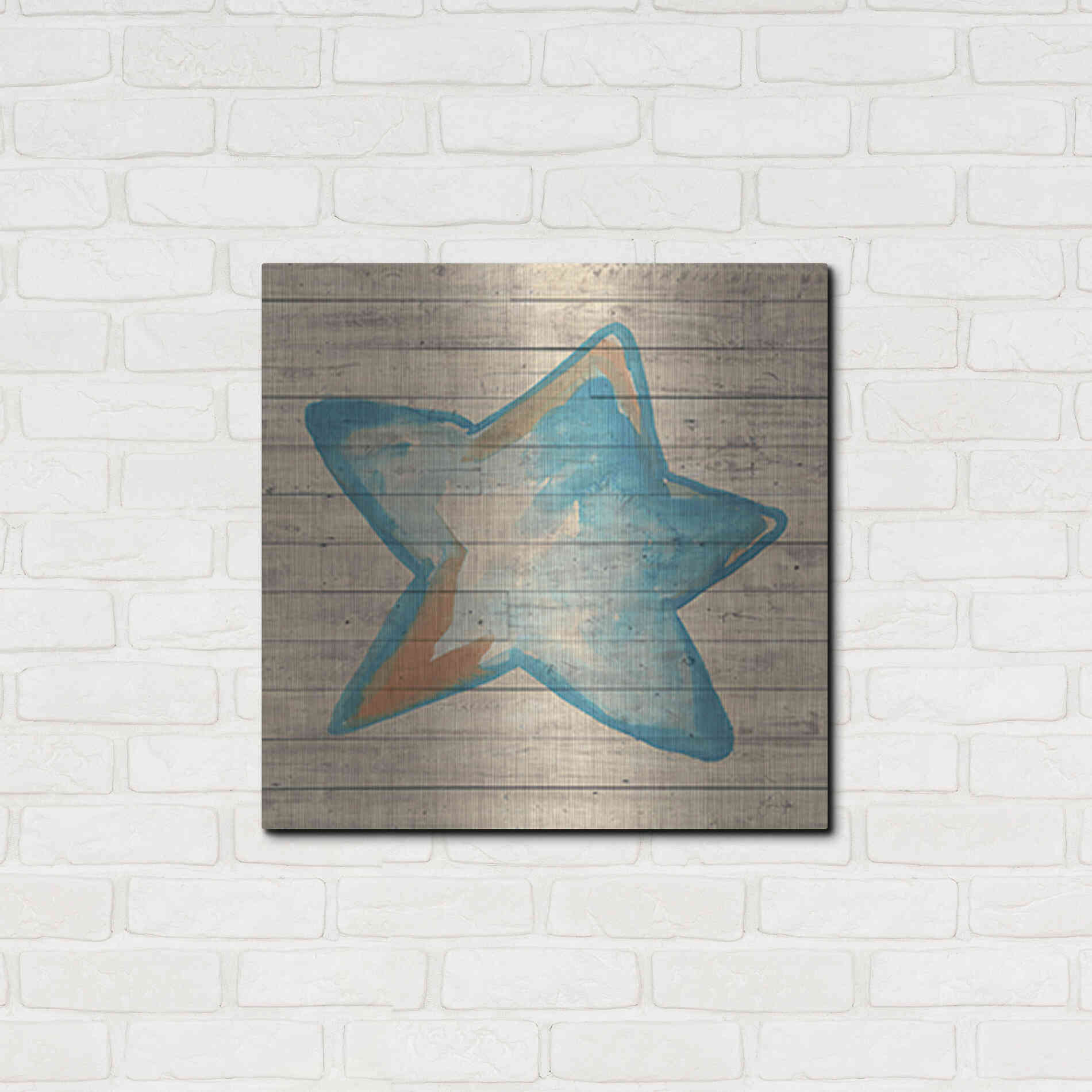 Luxe Metal Art 'A Starfish Wish' by Yass Naffas Designs, Metal Wall Art,24x24